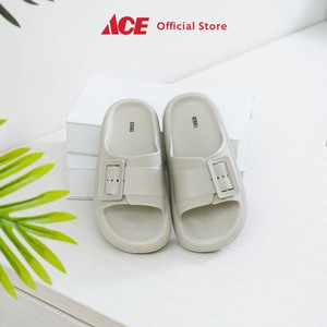 Ace - Ataru Ukuran 40/41 Sandal Thick Slippers Big Buckle - Krem