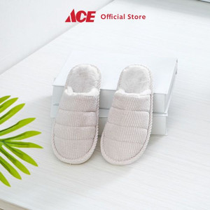 Ace - Ataru Ukuran 38/39 Sandal Rumah Fur - Krem Beige