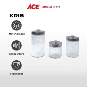 Ace Kris Set 3 Pcs Stoples Kaca Round