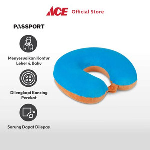 Ace - Passport Bantal Leher Sunset - Biru/Oranye