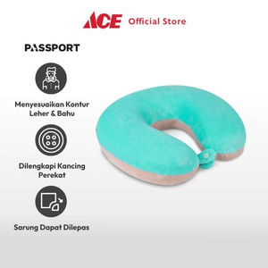 Ace - Passport Bantal Leher Aloha - Hijau/Krem