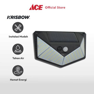 Ace - Krisbow Zura Lampu Dinding Outdoor Solar 2 Watt 6500k 210 Lumens