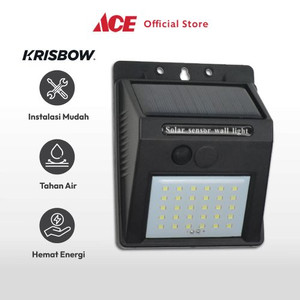 Ace - Krisbow Zura Lampu Dinding Outdoor Solar 1 Watt 6500k 100 Lumens