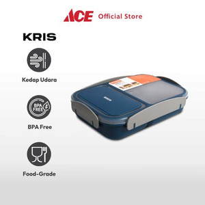 Ace - Kris 1.1 Ltr Kotak Makan Dengan Sendok & Garpu - Biru Muda