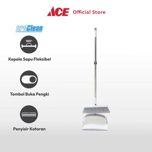 Ace - Proclean Sapu & Pengki Lipat - Putih