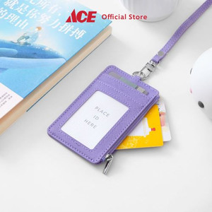 Ace - Ataru Holder Id Card Dengan Ritsleting - Ungu Muda