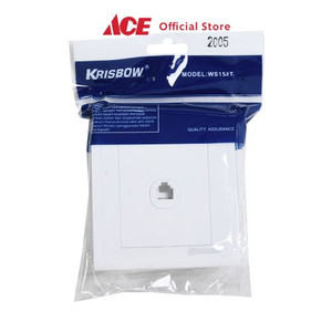 Ace - Krisbow Outlet Stop Kontak Telepon Single - Putih