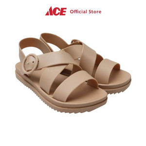 Ace - Ataru Ukuran 39 Sandal Wanita X Strap - Krem Beige