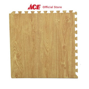 Ace - Krishome 63.5x63.5x5 Cm 4 Pcs Karpet Puzzle Eva Mat Cokelat Muda