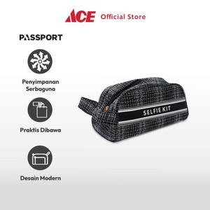 Ace - Passport Peony Tas Kosmetik - Hitam