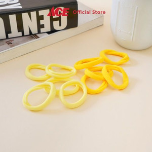 Ace - Ataru Set 10 Pcs Ikat Rambut Dengan Kotak - Kuning