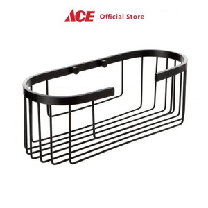 Ace - Tatay Keranjang Kamar Mandi Oval 12x11.5x30 Cm - Hitam