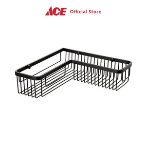 Ace - Tatay Keranjang Kamar Mandi Sudut 30x8.5x30 Cm - Hitam