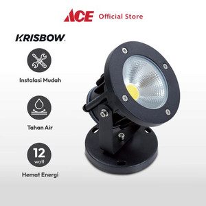 Ace - Krisbow Paka Lampu Taman Single Spike 12 Watt 3000k