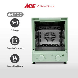 Ace - Memoo 14 Ltr Mini Air Fryer Oven - Hijau