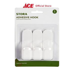 Ace - Stora Set 3 Pcs Gantungan Serbaguna Permanen Slim - Putih