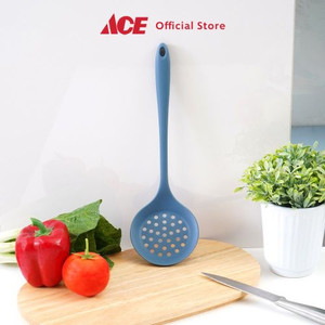 Ace - Ataru Sendok Sayur Slotted Silikon - Biru