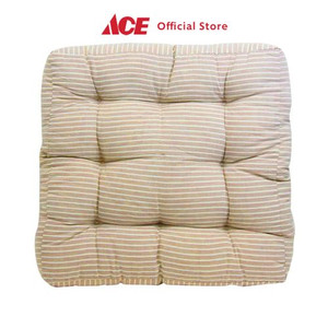 Ace - Arthome 45x45x5 Cm Bantal Alas Duduk Square Stripe - Cokelat