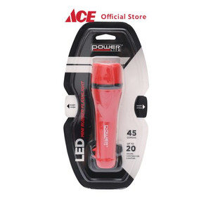 Ace - Powerlite Senter Led Rubber 45 Lumens - Merah