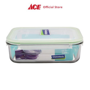 Ace - Glasslock 2 Ltr Wadah Makanan - Hijau