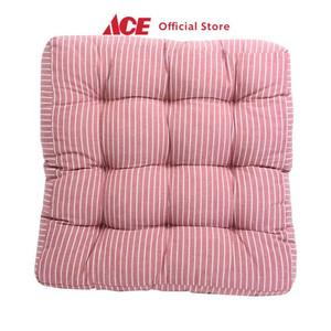 Ace - Arthome 45x45x5 Cm Bantal Alas Duduk Persegi Stripe - Pink