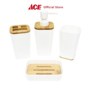 Ace - Stora Set 4 Pcs Perlengkapan Kamar Mandi Ps - Putih