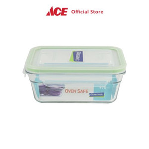 Ace - Glasslock 970 Ml Ring Taper Wadah Makanan - Hijau