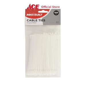 Ace - Maxb Set 100 Pcs 12 Cm Tali Pengikat Kabel Valuepack - Putih