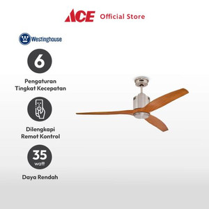 Ace - Westinghouse Kipas Angin Plafon 35w 132 Cm - Silver/Cokelat