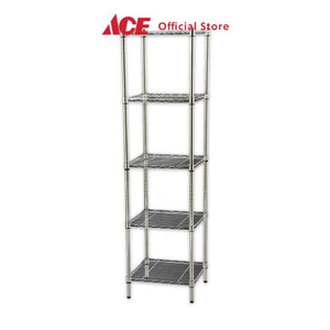 Ace - Rak Kawat 5 Tingkat 45x45x177 Cm - Chrome