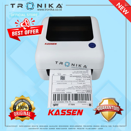 PRINTER BARCODE KASSEN DT-642 CETAK STIKER LABEL THERMAL USB+BLUETOOTH