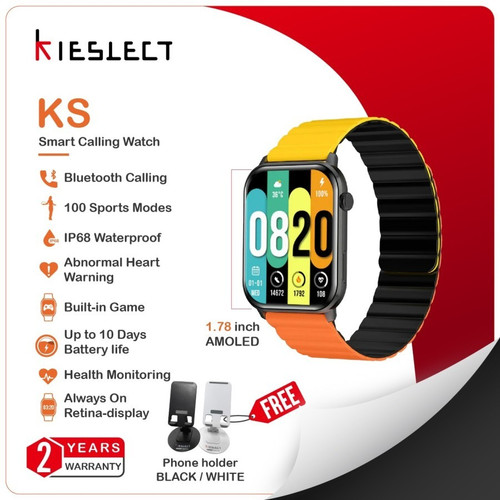 Kieslect KS Smartwatch Amoled Jam Tangan Pria Wanita - Black