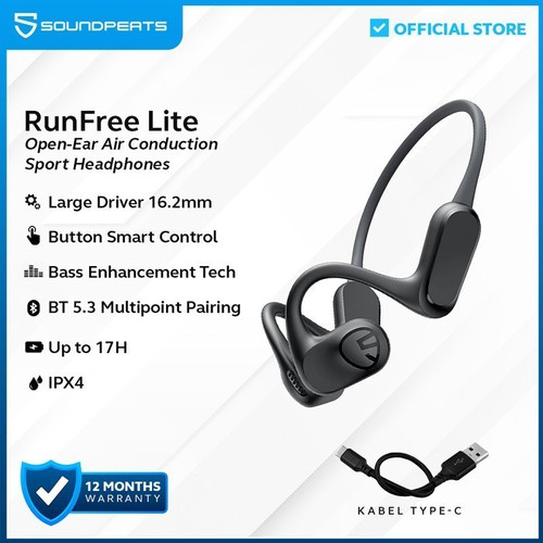 SoundPEATS RunFree Lite Run Free Air Conduction BT Sport Headphones