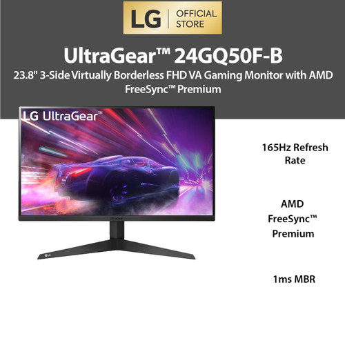 LG UltraGear™ 24GQ50F-B 23.8" FHD VA Gaming Monitor AMD FreeSync