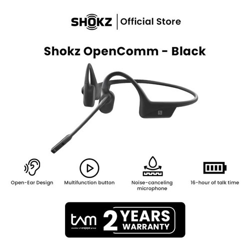 Shokz OpenComm Headphone - Black