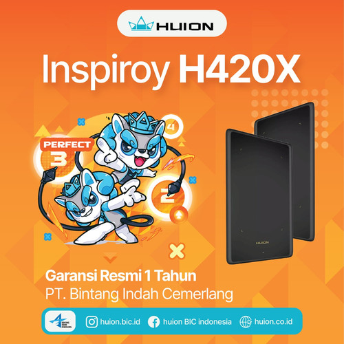 Huion Inspiroy H420X Drawing Pen Tablet garansi resmi