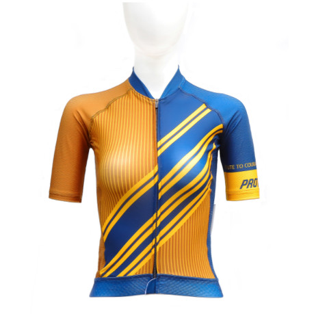 Jersey Sepeda Roadbike Proteger LURIK WASA WOMEN - BLUE X YELLOW