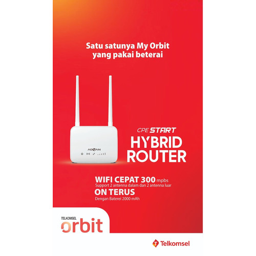 Modem Orbit Advan CPE Start Kuota Telkomsel 150gb)