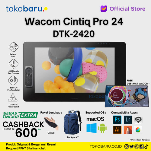 WACOM DTK-2420 Cintiq Pro 24 Garansi 1 Tahun