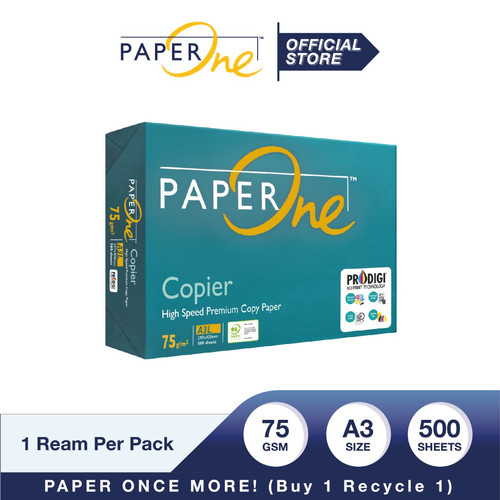 PaperOne Kertas A3 75gr Copier 1 Rim (500 lembar) Kertas HVS