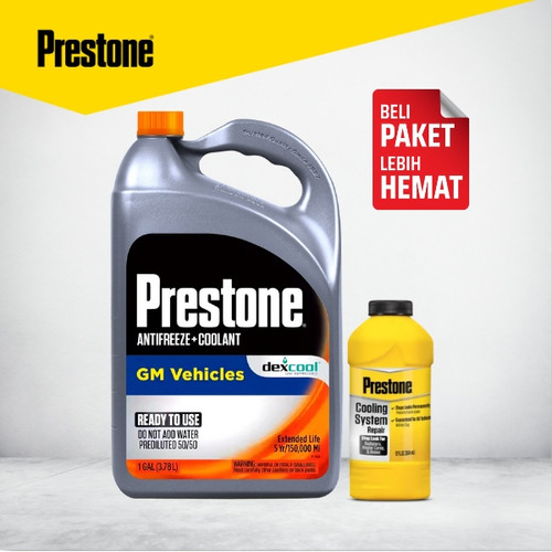 Prestone [BUNDLE] DexCool 50/50 + Stop Leak Cegah Rembes Radiator