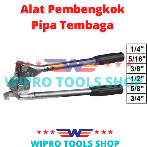 Alat Pembengkok Pipa Tembaga 1/4", 5/16", 3/8", 1/2", 5/8", 3/4"