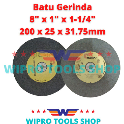 Batu Gerinda 8"x1"x1-1/4" (200x25x31.75mm) GC Hijau AC Abu Abu KINIK