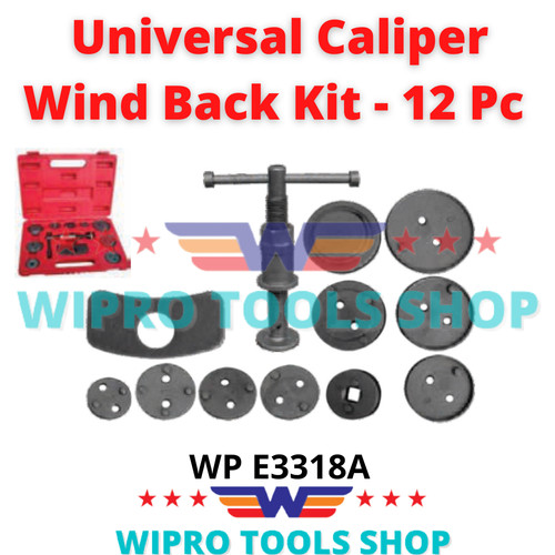 Universal Caliper Wind Back Kit 12 Pc WP E3318A WIPRO