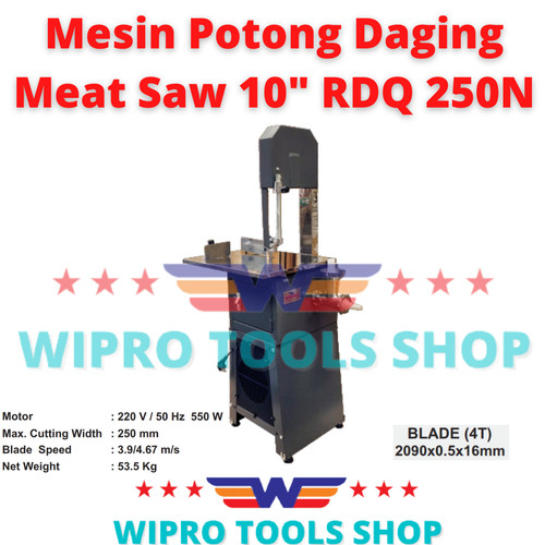 Mesin Potong Daging Tulang Bone Meat Saw 10" RDQ 250N Wipro