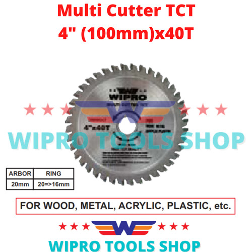 Mata Gergaji Circular Saw Blade Multi Cutter 4" 100mm x 40T Wipro