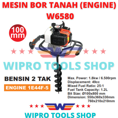 WIPRO Mesin Bor Tanah + Engine 2 Tak W6580