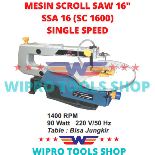 WIPRO Mesin Gergaji Ukir Jigsaw / Scroll Saw 16" Single Speed SC 1600