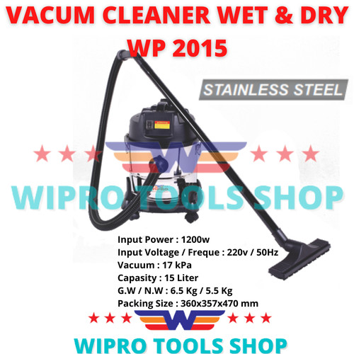 WIPRO Mesin Vakum / Sedot Debu / Vacuum Cleaner Wet & Dry WP2015