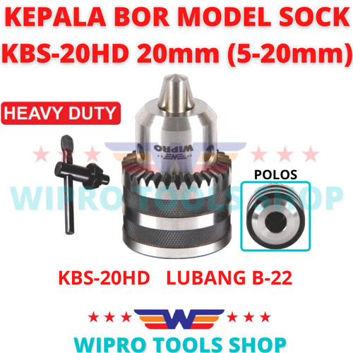 WIPRO Kepala Bor / Drill Chuck Model Sock 20mm KBS-20HD HEAVY DUTY